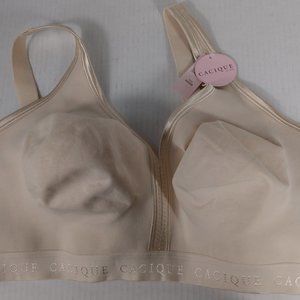 CACIQUE No Wire Beige Bra Size: 44DDD